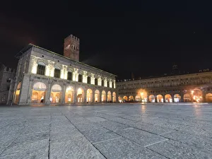 Bologna Prints: Palazzo of Podesta in the historical centre of Bologna, Piazza Maggiore, Bologna