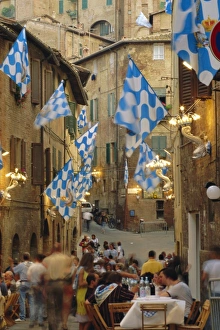 Festivity Prints: Palio banquet for members of the Onda (Wave) contrada