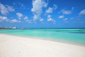 Turquoise Prints: Palm Beach, Aruba, Lesser Antilles, Netherlands Antilles, Caribbean, Central America