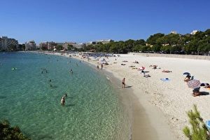 Group Of People Prints: Palma Nova, Mallorca, (Majorca), Balearic Islands, Spain, Mediterranean, Europe