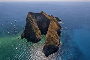 Latina Province Prints: Palmarola sea stack called Faraglione di Mezzogiorno