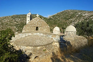 Panagia Drossiani, Byzantine style church, Moni, Naxos, Cyclades Islands