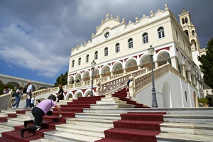 Hora Prints: Panagia Evangelistria church, Hora, Tinos, Cyclades, Greek Islands, Greece, Europe