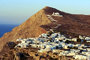 Kastro Prints: Panagia Kimissis monastery, Kastro, The Chora village, Folegandros, Cyclades Islands