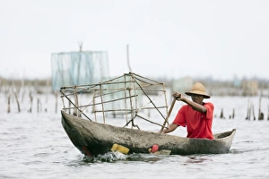 Fishing Nets Prints: Pangalanes Lakes canal system, fishing nets, Tamatave, eastern area, Madagascar, Africa