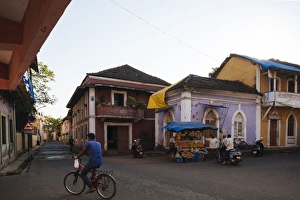 Cyclist Prints: Panjim, Goa, India, South Asia
