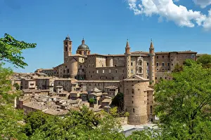 Ancient Walls Prints: Panorama of the Cathedral, Palazzo Ducale and historic center