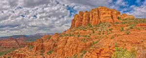 Cathedral Rock Gallery: Panorama of Cathedral Rock from the south side just off the HiLine Trail, Sedona