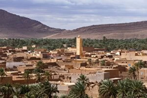 Images Dated 7th March 2010: Panorama of Figuig, province of Figuig, Oriental Region, Morocco, Norht Africa, Africa
