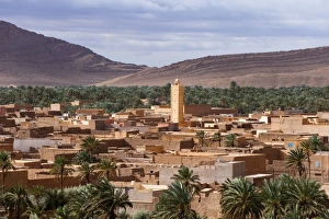 Oriental Region Prints: Panorama of Figuig, province of Figuig, Oriental Region, Morocco, Norht Africa, Africa