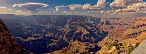 X Printready Prints: Panorama of the Grand Canyon just east of Zuni Point on the south rim with haze
