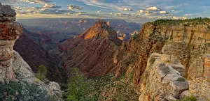 Grand Canyon Prints: Panorama of Grand Canyon viewed from Buggeln Point just east of Buggeln Hill on