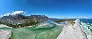 Overstrand Prints: Panorama of the Klein River Lagoon, Hermanus, Western Cape Province, South Africa, Africa