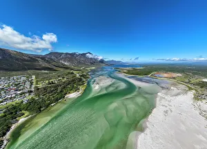 Overstrand Prints: Panorama of the Klein River Lagoon, Hermanus, Western Cape Province, South Africa, Africa