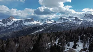 Belluno Prints: Panorama view of Croda da Lago