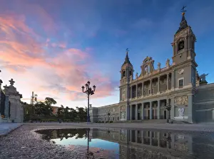 Madrid Prints: Panoramic of Almudena Cathedral (Catedral de La Almudena), Madrid, Spain, Europe
