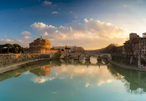Panoramic of Castel Sant Angelo, UNESCO World Heritage Site
