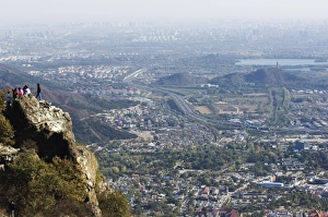 Panoramic city view from Fragrant Hills Park, Beijing, China, Asia