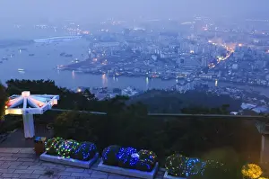 Hainan Prints: Panoramic city view from Luhuitou (Deer Looking Back) Park, Sanya City