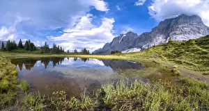 Grindelwald Prints: Panoramic of Grosse Scheidegg Pass and Wellhorn mountain in summer, Grindelwald