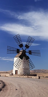 Tefia Prints: Panoramic image of a windmill, Tefia