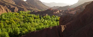 Dades Gorge Prints: Panoramic landscape photo of Dades Gorge, Morocco, North Africa, Africa