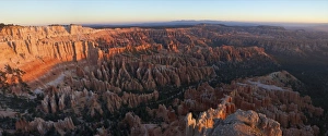 Sand Stone Prints: Panoramic photo of sunrise from Bryce Point