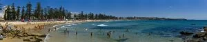 Images Dated 27th January 2007: Panoramic of Surf Lifesaving contest, Manly Beach, Sydney, New South Wales, Australia, Pacific