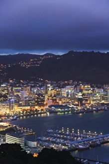 Illuminating Prints: Panoramic view of city centre at night