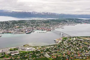 Adventures Prints: Panoramic view over the city from the Storsteinen Mountain