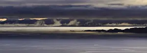 Isle Prints: Panoramic view of dawn breaking across the sound of Rsay and the Isle of Rona taken
