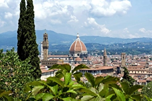 Images Dated 28th June 2009: Panoramic view out over Florence from the Bardini Garden, The Bardini Garden