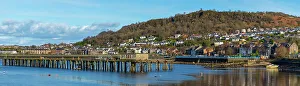 Green Hills Prints: Panoramic view of Gourock, Firth of Clyde, Inverclyde, Scotland, United Kingdom, Europe