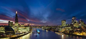 The Shard Prints: Panoramic view of River Thames
