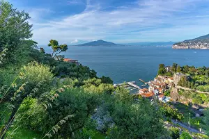 Sorrento Prints: Panoramic view of Sorrento, Mount Vesuvius and Bay of Naples