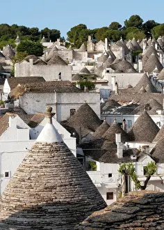 House Exteriors Prints: Panoramic view of trulli houses