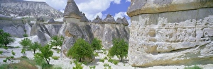 Panoramic view of tufa formations