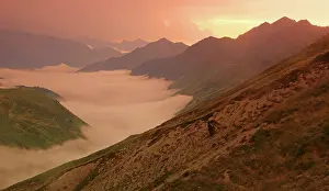 Visibility Prints: Panoramic views of the Pyrenees from Col Du Tourmalet 2115metres, France