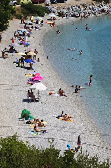Sporades Prints: Panormos Beach, Skopelos, Sporades Islands, Greek Islands, Greece, Europe