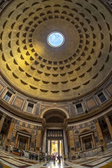 Domed Gallery: Pantheon, UNESCO World Heritage Site, Pigna, Rome, Lazio, Italy, Europe