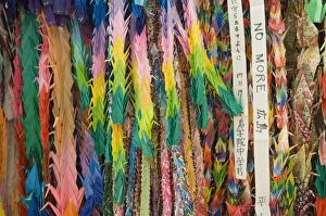 Images Dated 18th November 2007: Paper cranes at the Childrens Peace Monument