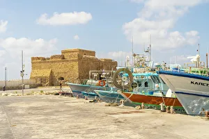 Byzantine Style Prints: Paphos Castle, Byzantine style, in Paphos, Cyprus, Europe