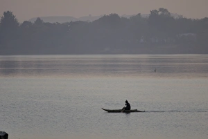 Lake Tana Prints: Papyrus boat, Lake Tana, Ethiopia, Africa