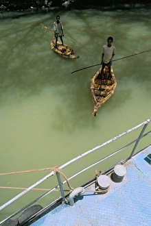 Gondar Prints: Papyrus boats, Lake Tana, Gondar region, Ethiopia, Africa