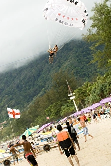 Patong Prints: Paragliding, Patong beach, Phuket, Thailand, Southeast Asia, Asia