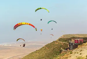 Equipment Prints: Paragliding, Tamellalt, southern Morocco, North Africa, Africa