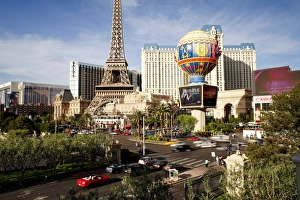 The Strip Prints: Paris Casino on The Strip, Las Vegas, Nevada, United States of America, North America