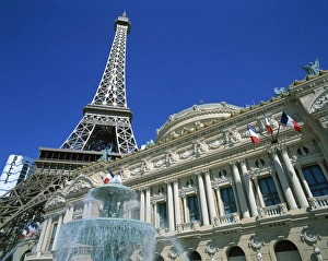Casinos Prints: Paris Hotel and Casino, Nevada, Las Vegas, United States of America, North America