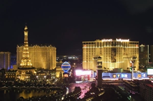 Paris Hotel and others on The Strip