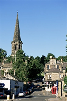 Bakewell Prints: Parish church from town centre, Bakewell, Derbyshire, Peak District National Park